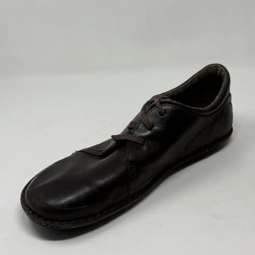 Patagonia Loulu Shoes Mens 14 Brown Leather Outdoor Walking Minimalist Lace Up